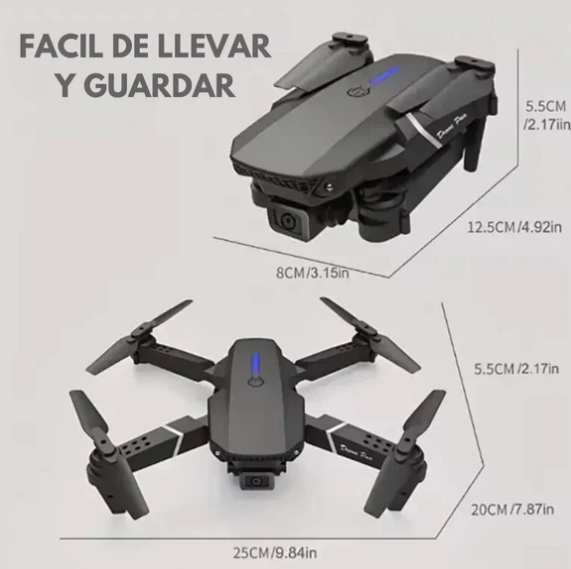 DRON CON DOBLE CAMARA Y MALETIN IP14